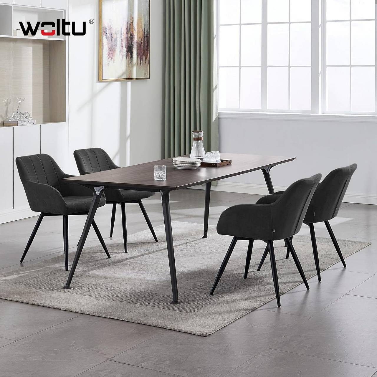 Woltu Esszimmerstuhl (4 St), gepolsterter ergonomischer, günstig online kaufen