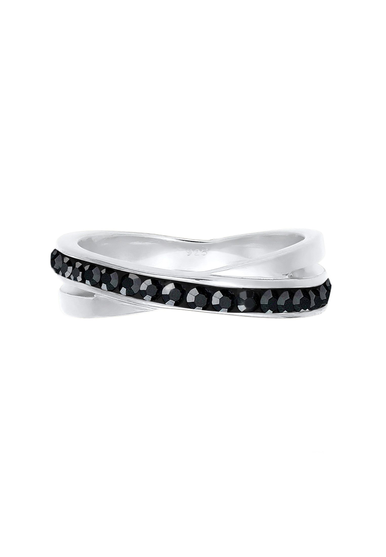 Elli Fingerring Wickelring Zart 925 Silber, mit Kristallen von Swarovski® günstig online kaufen