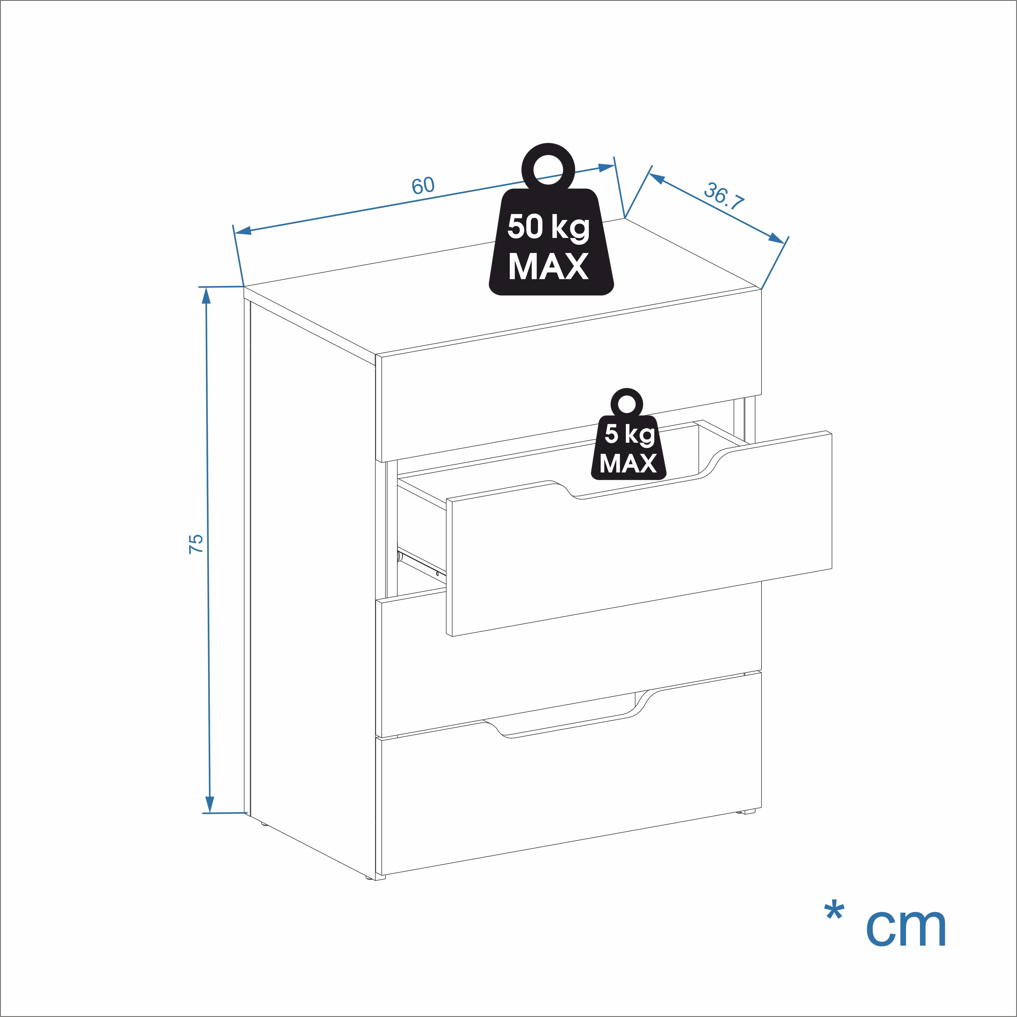 KOMTO Schreibtisch KOMTO Schreibtisch mit Stauraum – PC Tisch, Tisch FOLDY 128x60x75 cm – Bild 5 von 5