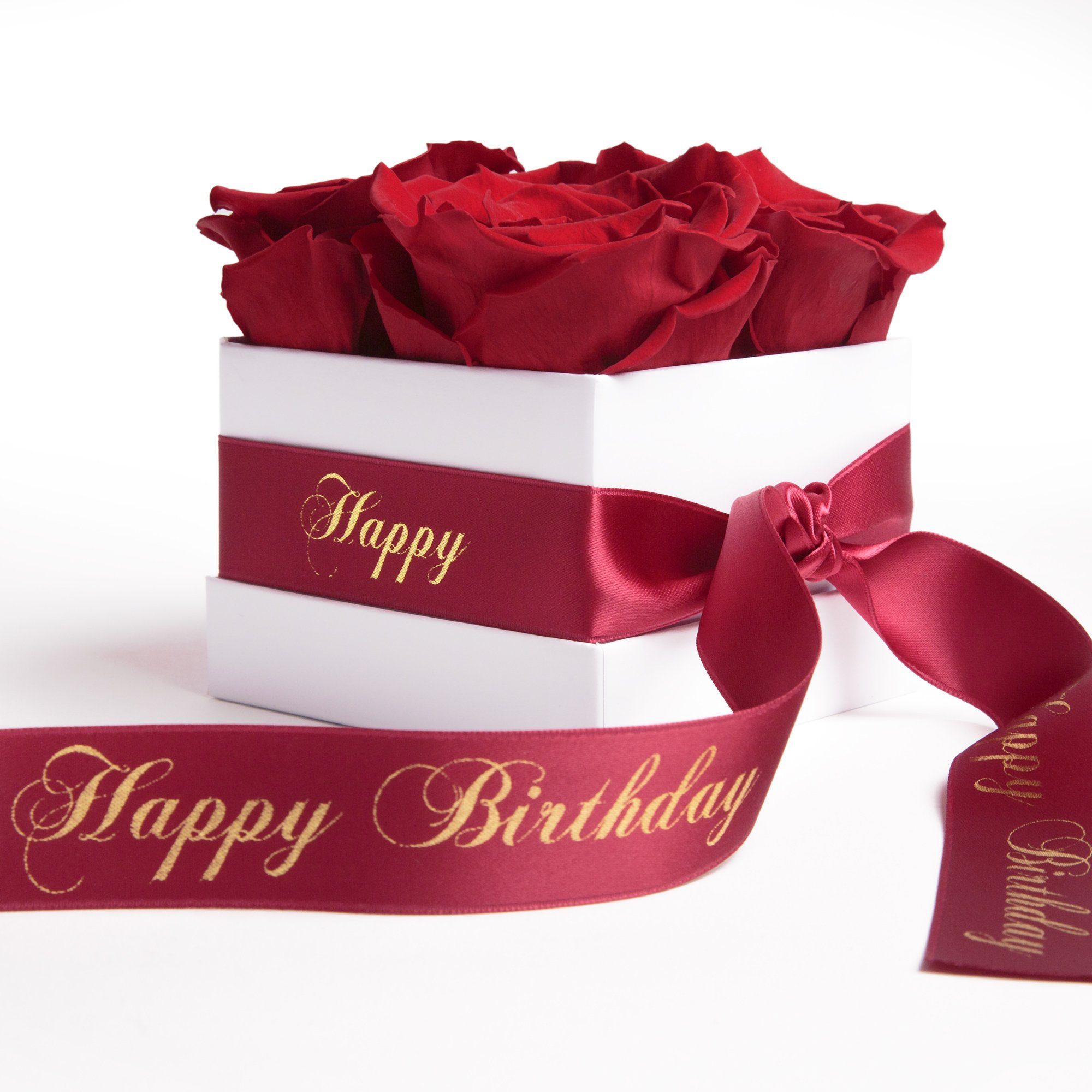 Kunstblume Infinity Rosenbox Happy Birthday Geschenk günstig online kaufen