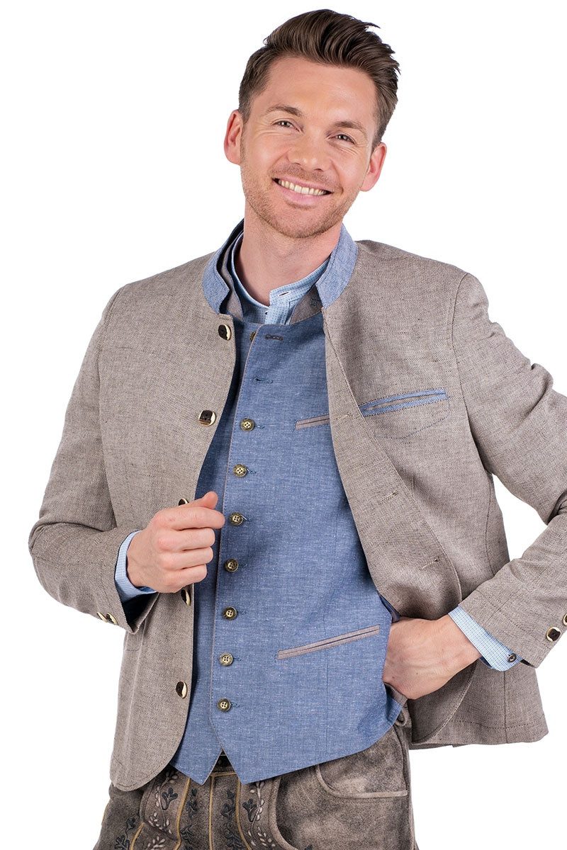 Gebr. Weis menswear Trachtenjanker Janker - FÜSSEN - natur/stahlblau