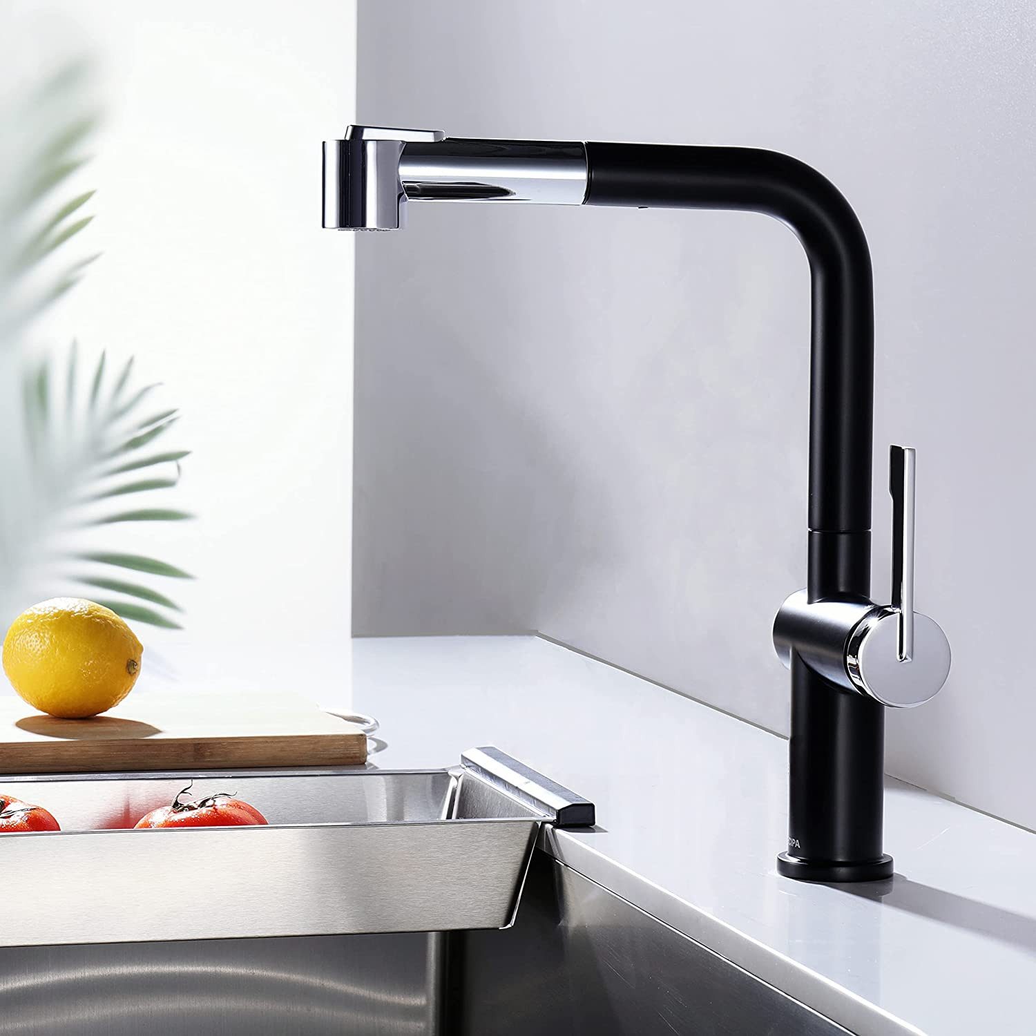 Thumbnail - Auralum Max Küchenarmatur Wasserhahn Spültischarmatur Mischbatterie mit Ausziehbar Brause 360° für Küche Armatur Einhand...