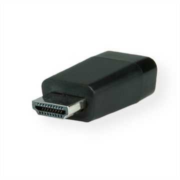 VALUE HDMI-VGA Adapter, HDMI ST / VGA BU Audio- & Video-Adapter HDMI Typ A Männlich (Stecker) zu HD D-Sub 15-polig (HD-15), VGA Weiblich (Buchse)