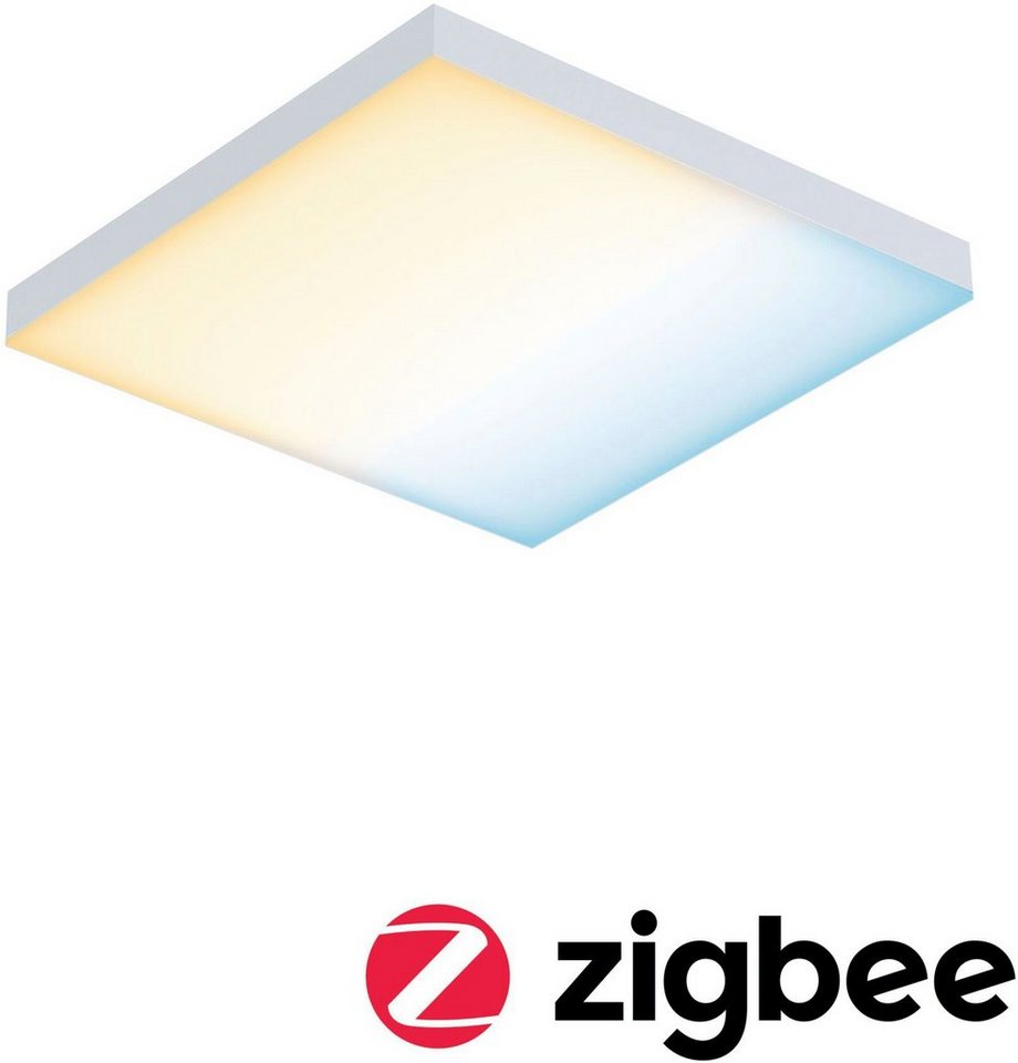 Paulmann LED Panel Smart Home Zigbee Velora Tunable White 225x225mm 8,5W  2.700K, LED fest integriert, Tageslichtweiß, App steuerbar