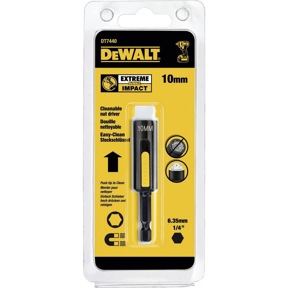 DeWalt Bit- und Steckschlüsselset Steckschluessel mag. 1/4Zoll 10x75mm DT7440-QZ