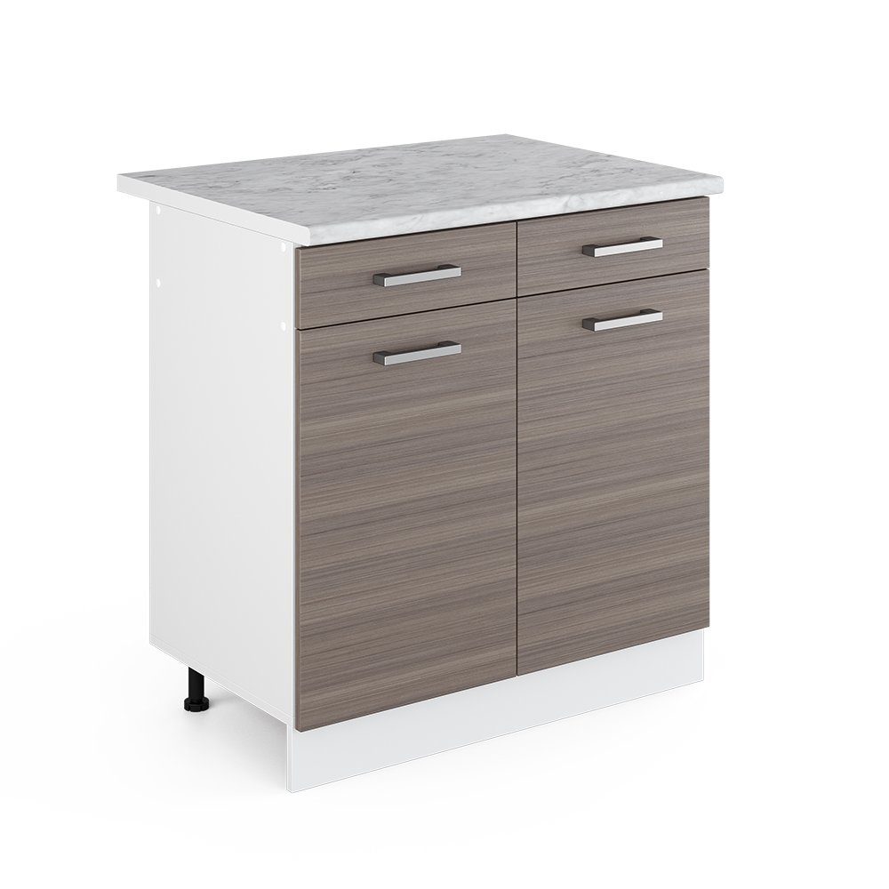 Vicco Unterschrank R-Line, Grau/Weiß, 80 cm, günstig online kaufen