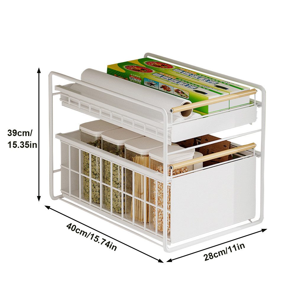 GarveeMore Küchenorganizer-Set Kohlenstoffstahl Küche Kabinett Ausziehbarer günstig online kaufen