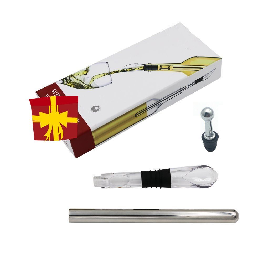 XDeer Outdoor-Flaschenkühler Weinkühlstab Set mit Выливная - Ideales Weinzubehör für, Weinliebhaber, Stab mit Dekanter - Zubehör für Weintrinker