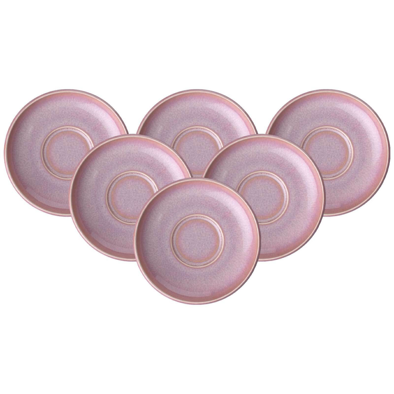 like. by Villeroy & Boch Untertasse Perlemor Coral Espressountertassen ø 12 cm 6er Set, (6 St)