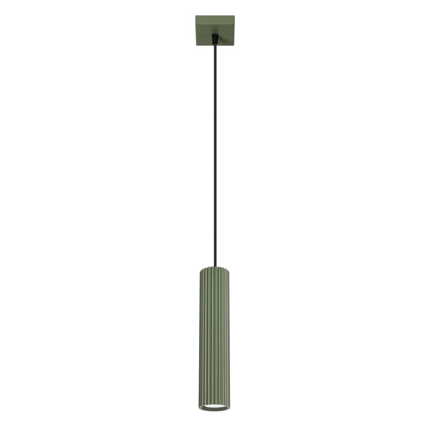 SOLLUX lighting Hängeleuchte Pendelleuchte Karbon 1 Olivgrün, Nicht enthalten