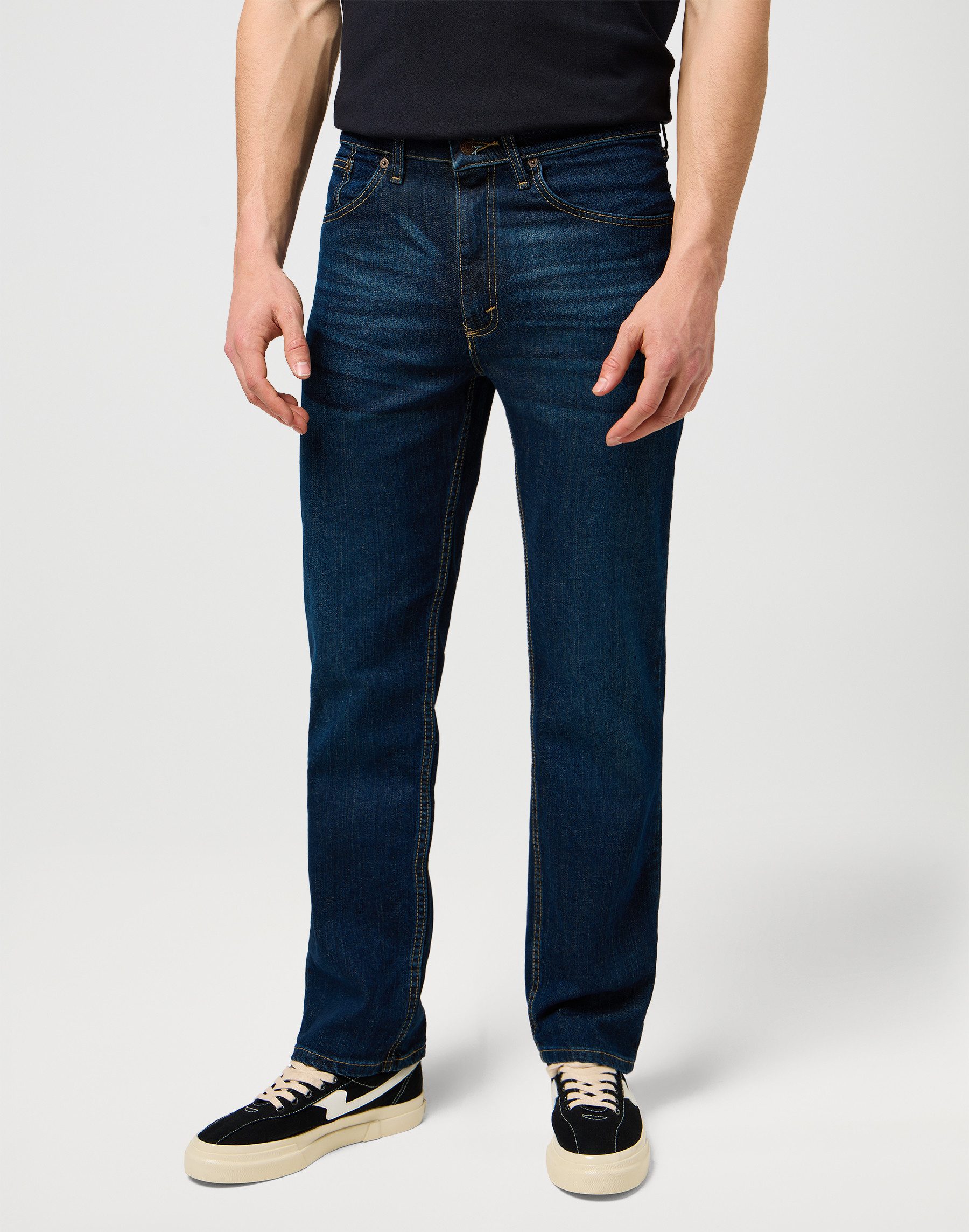 Wrangler Straight-Jeans aus elastischer Baumwollmischung