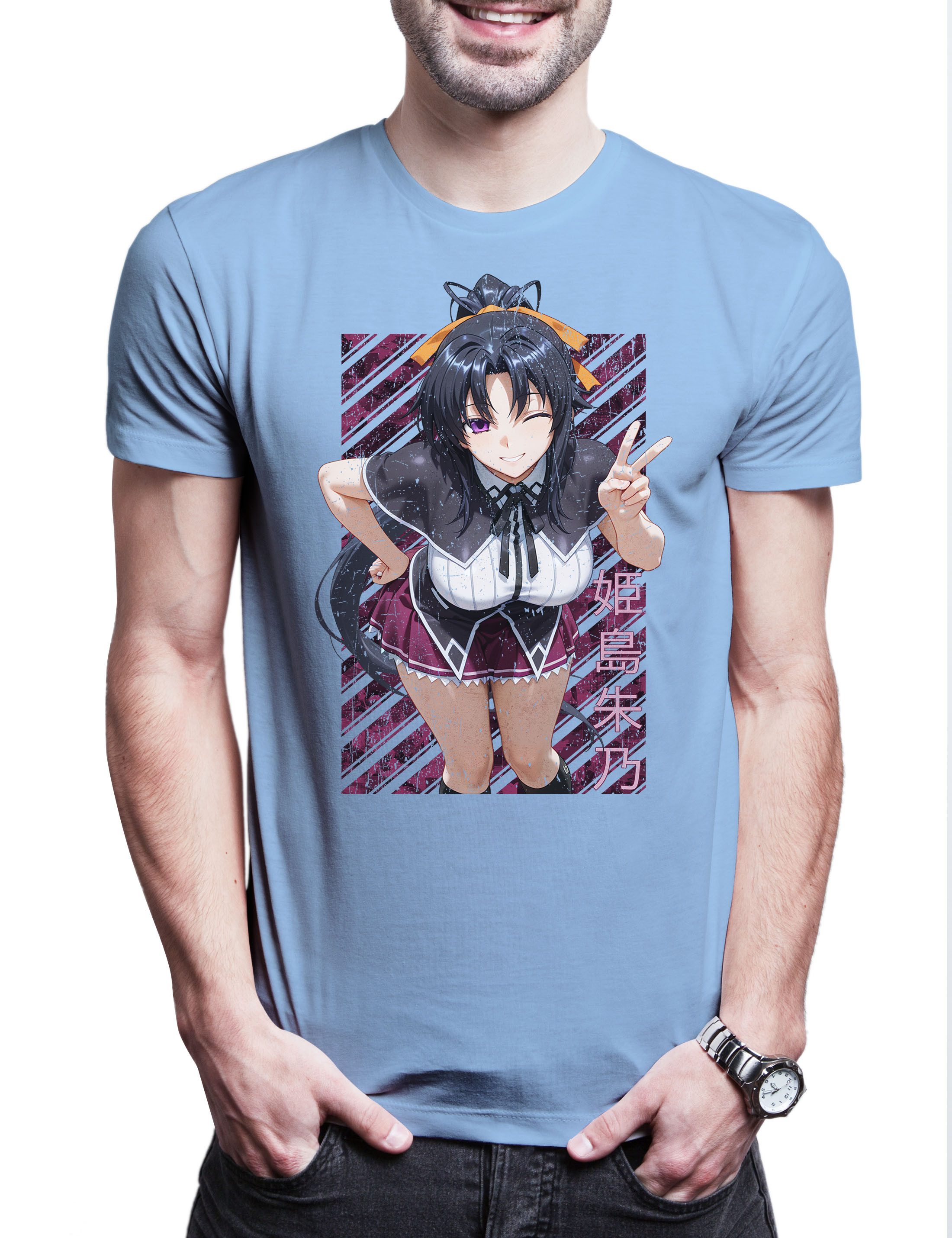 Print-Shirt Akeno Anime Herren T-Shirt High School DxD Himejima Issei Hyoudou Rias