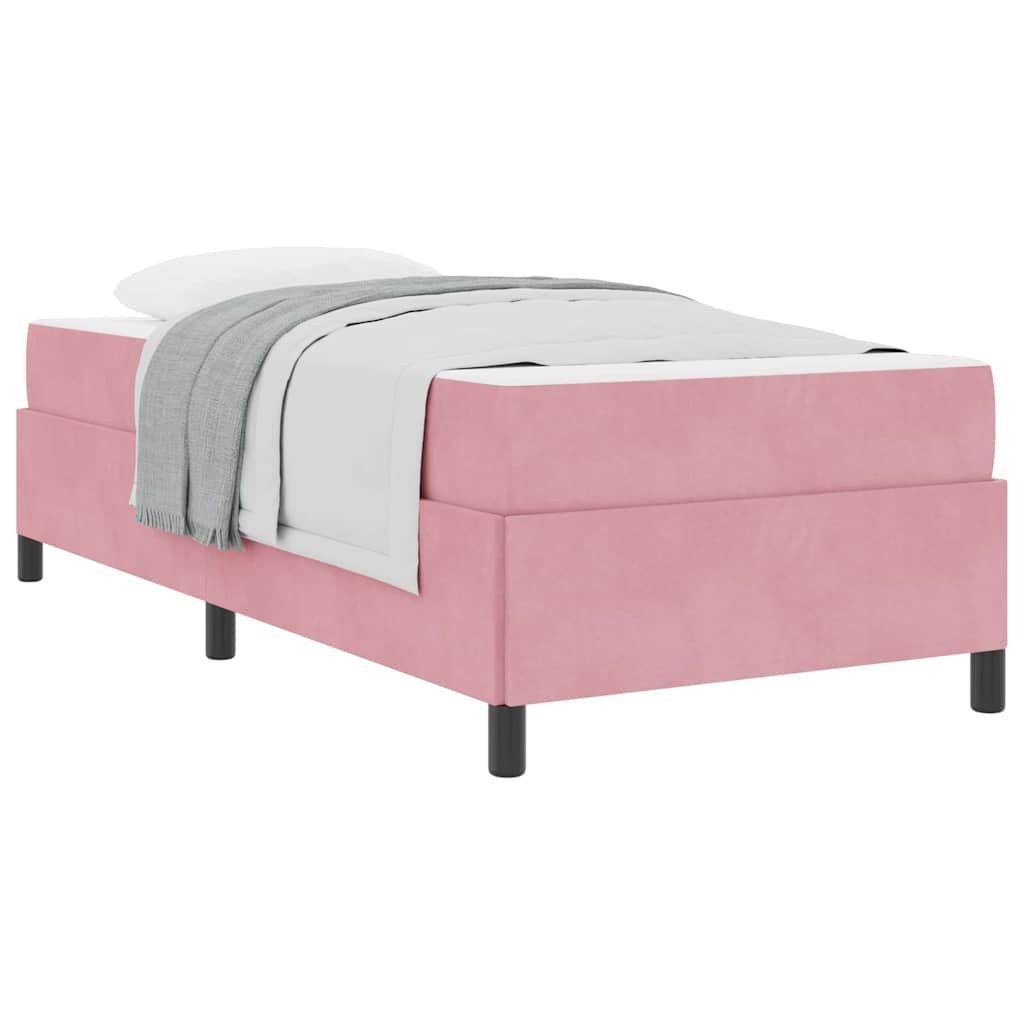 vidaXL Bett Bettgestell mit Matratze Rosa günstig online kaufen