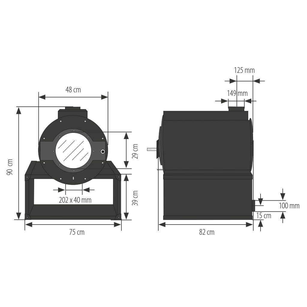 Kanuk Kaminofen Kaminofen Kanuk® LuTo XV, 15 kW