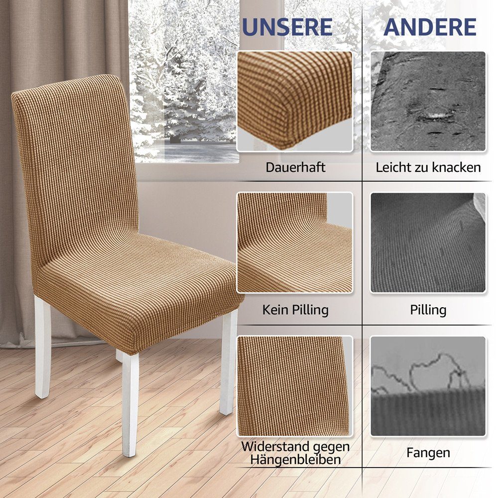 Simloveve Sitzflächenhusse Hochwertiger Stuhlbezug Stretch Stuhl günstig online kaufen