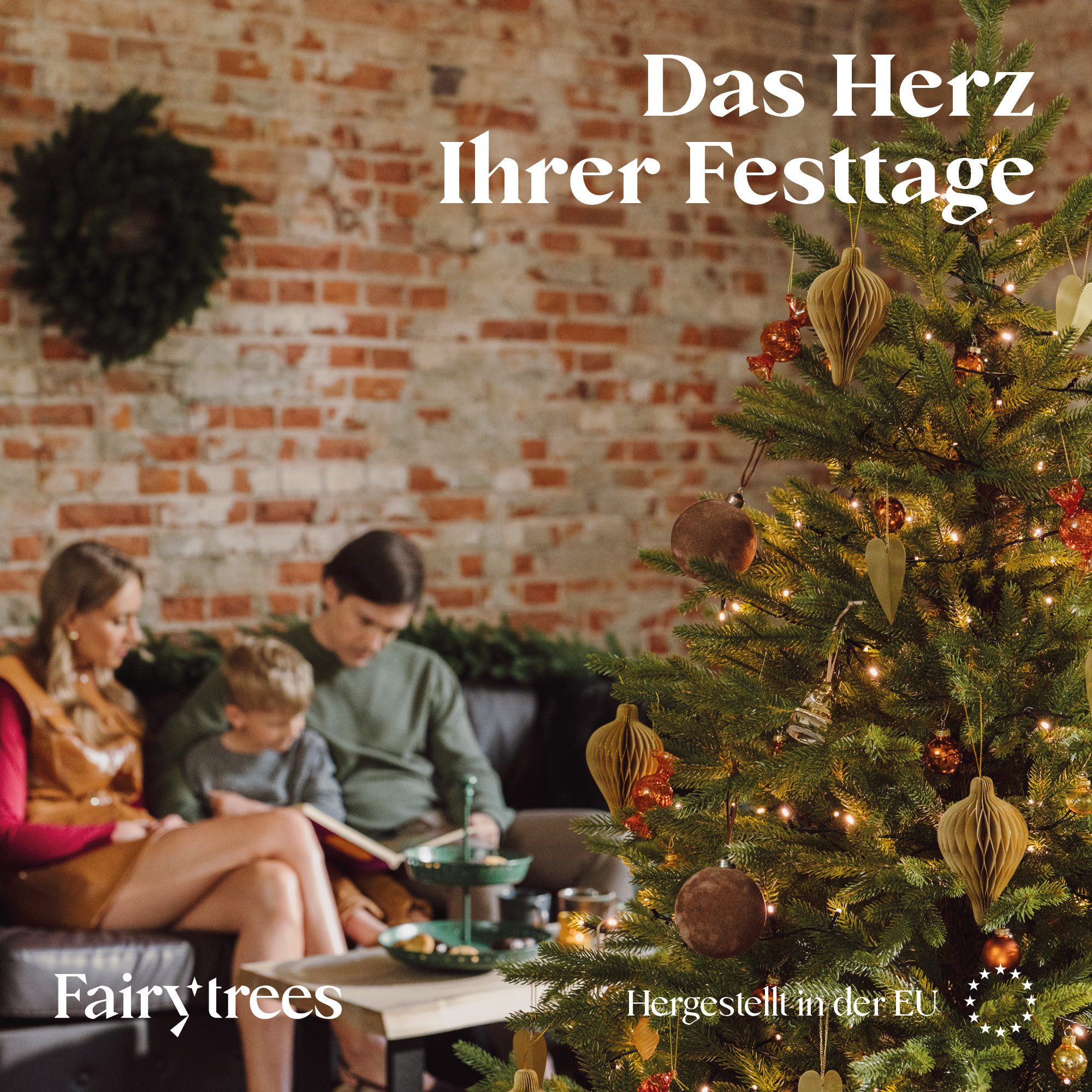 Fairytrees Künstlicher Weihnachtsbaum FT06, Nordmanntanne Exklusiv 100% PE, Nordmanntanne Exklusiv 100% PE
