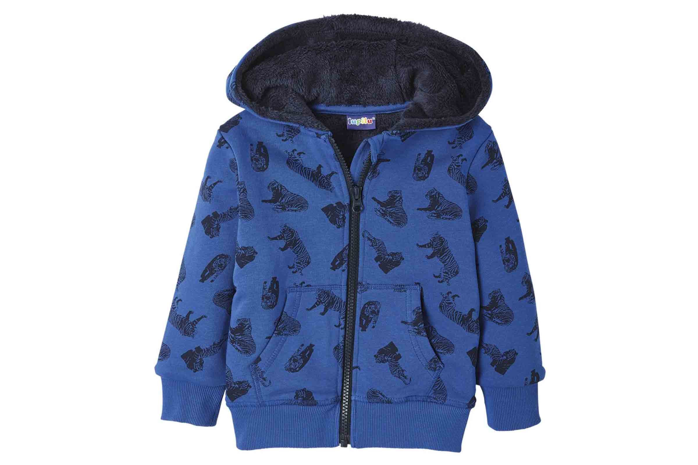 lupilu Fleecejacke Jungen Sweatjacke Jacke mit flauschigem Teddyfleece