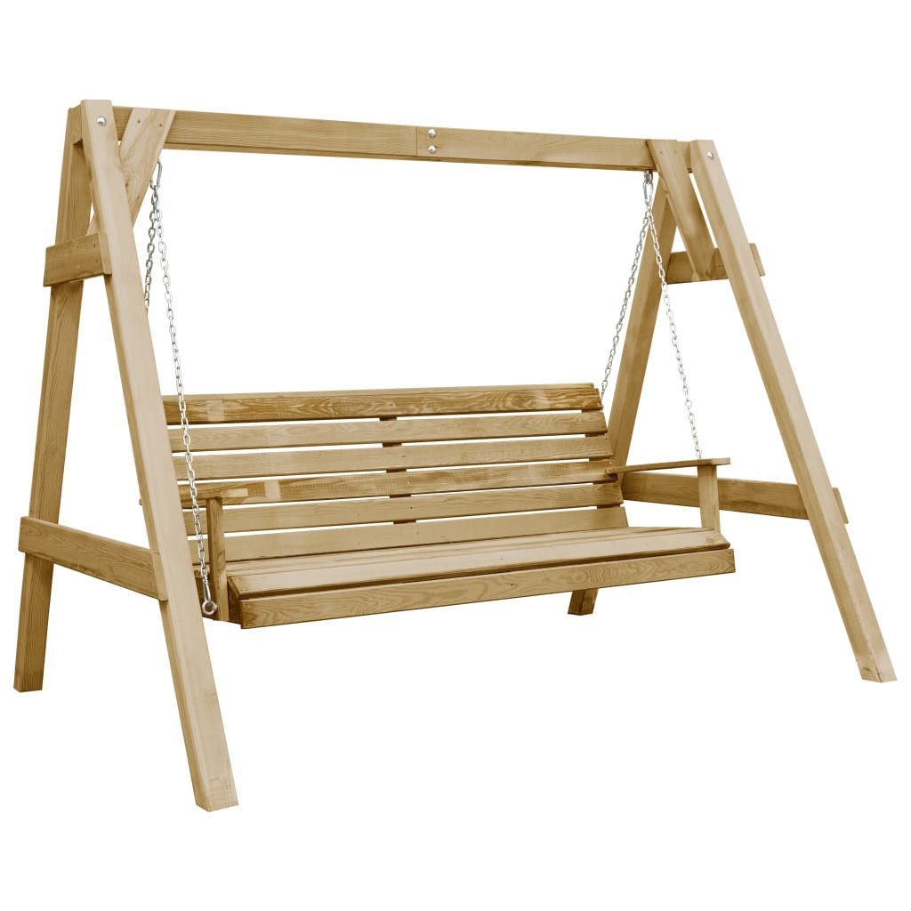 vidaXL Hollywoodschaukel Garten-Schaukelbank Imprägniertes Kiefernholz 205x150x157 cm