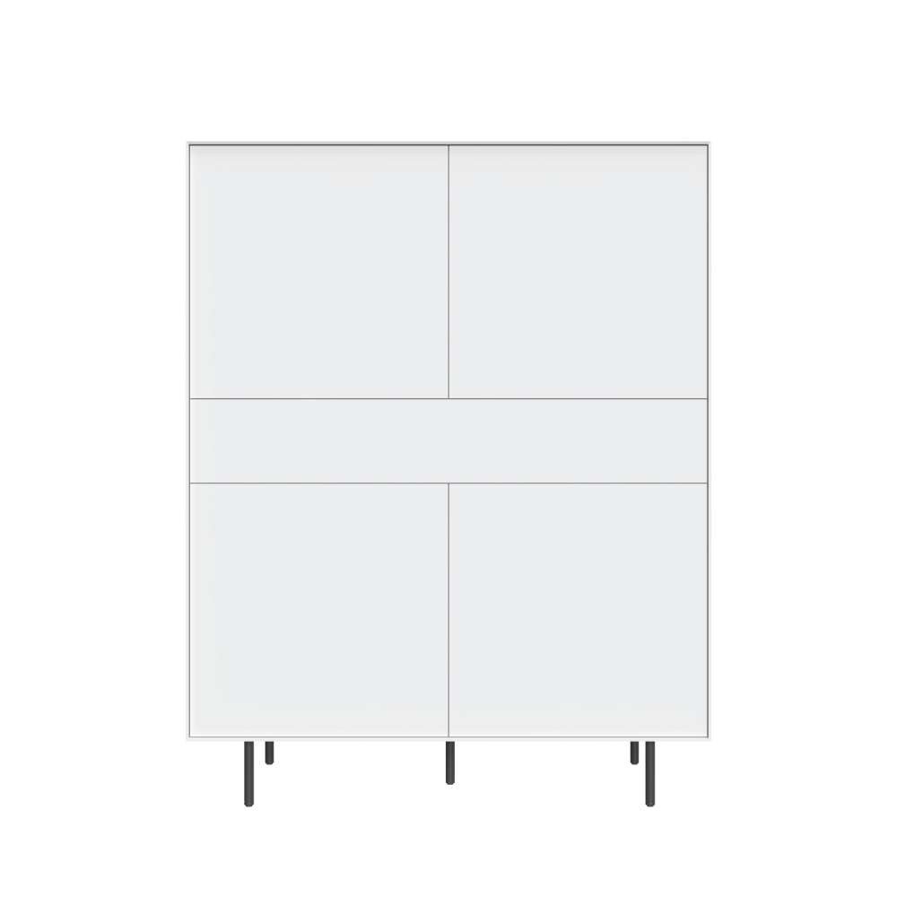 LeGer Home by Lena Gercke Highboard Essentials, Sideboard, Kommode, Anrichte, Schrank, Stauraumschrank, Breite: 111 cm, UV lackiert, Push-to-open-Funktion
