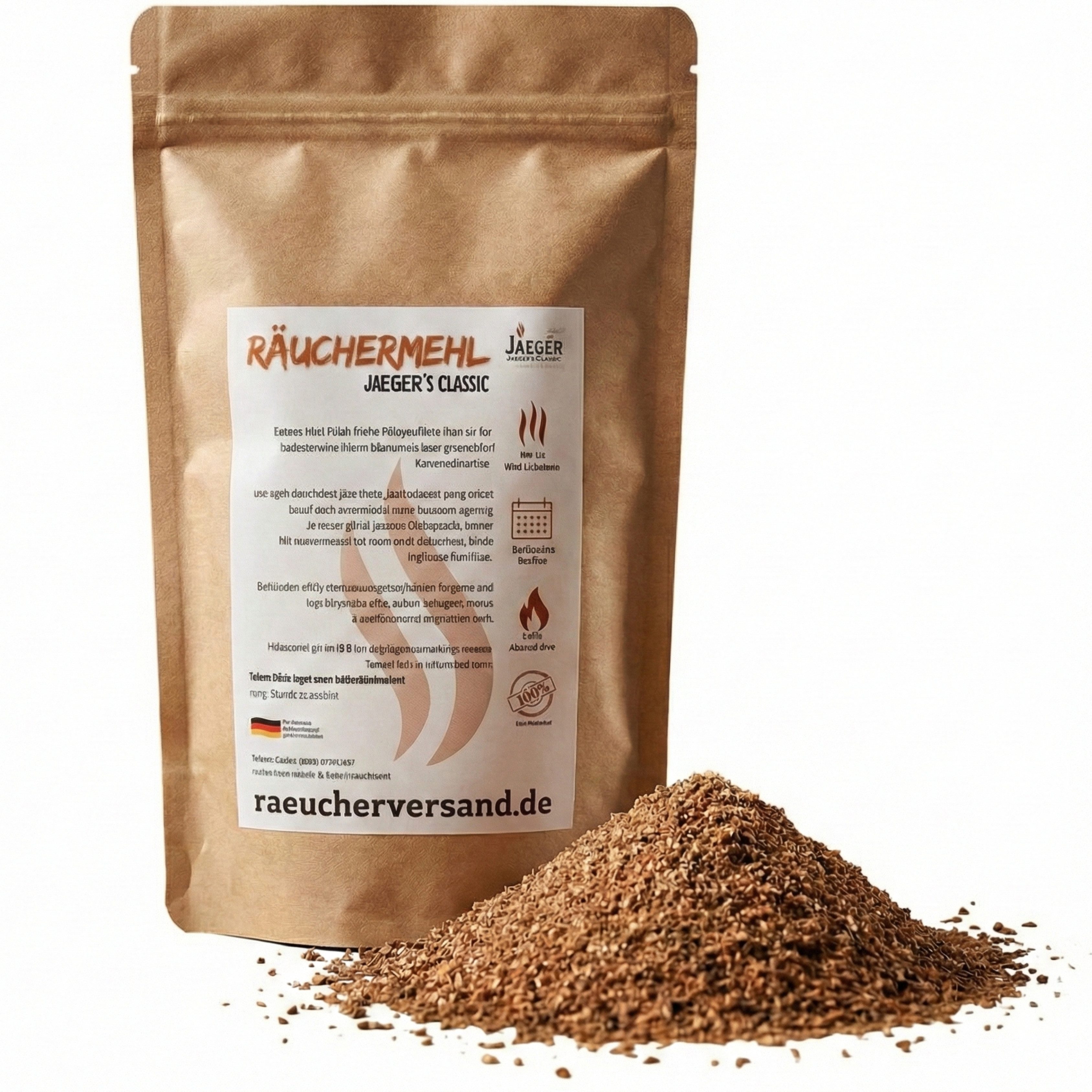 Jaeger Räuchereiprodukte Räucherspäne Räuchermehl Buche - feine Körnung für Kalträuchern & Heißräuchern, 2 l