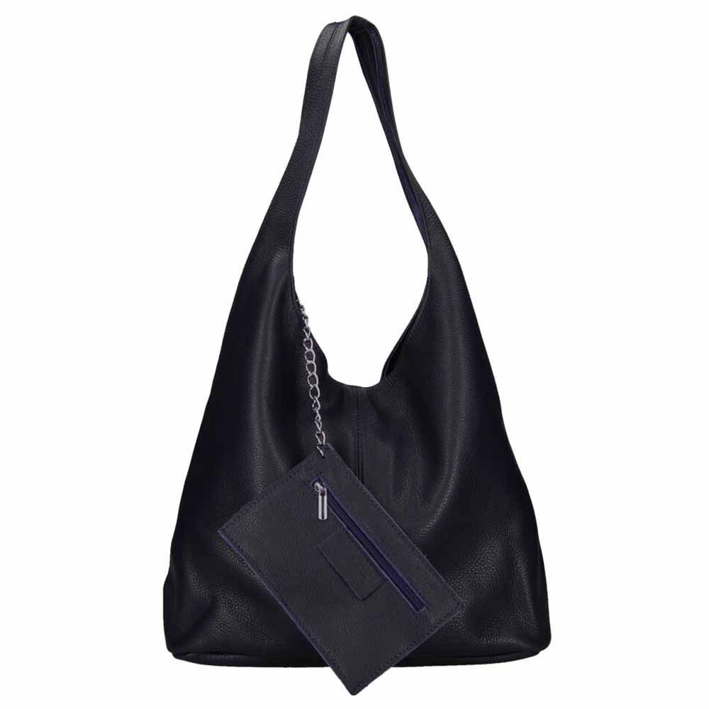 ITALYSHOP24 Shopper Made in Italy XL Damen echtes Leder Tasche Schultertasche Hobo Bag, Umhängetasche Workbag Businesstasche Ledertasche Beuteltasche Freizeit