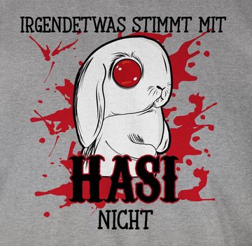 Shirtracer T-Shirt Irgendetwas stimmt mit Hasi nicht - Ostergeschenke - Herren Premium T-Shirt oder mit Osterhasen, Geschenke für Partner zu Ostern, kleine Ostergeschenke als Oster - Kleinigkeit