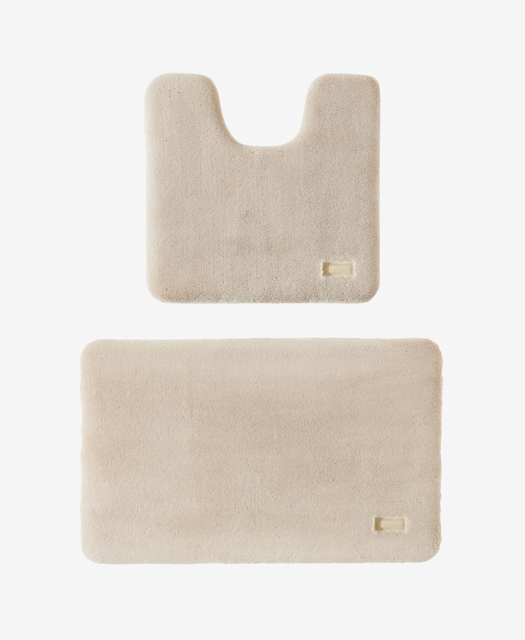 GLAMIRA Badematte Shaggy Memory-Foam-Badematte, Höhe 25 mm, Memory Schaum,rutschhemmend beschichtet, strapazierfähig, 100% Polyester, Face: 900 GSM Shaggy Fabric, Middle: 2.5 cm - 45D Memory Foam, Back: 3D Mesh, rechteckig, 2-tlg. Badematte, Memory Schaum