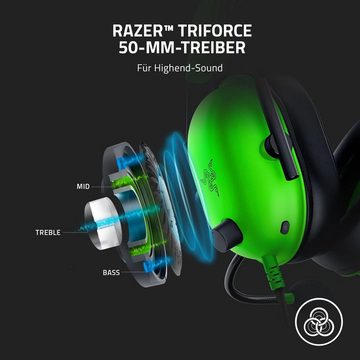 RAZER Gaming-Headset (Nimmt nur die eigene Stimme auf, Mit Kabel, kabelgebundenes Esports-Headset (Triforce 50mm Treiber, Erweiterte)
