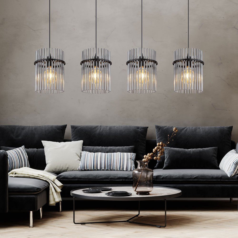 GLOBO LIGHTING LED Pendelleuchte, Leuchtmittel inklusive, LED Pendelleuchte Hängeleuchte Deckenlampe Esszimmerlampe Glasstäbe