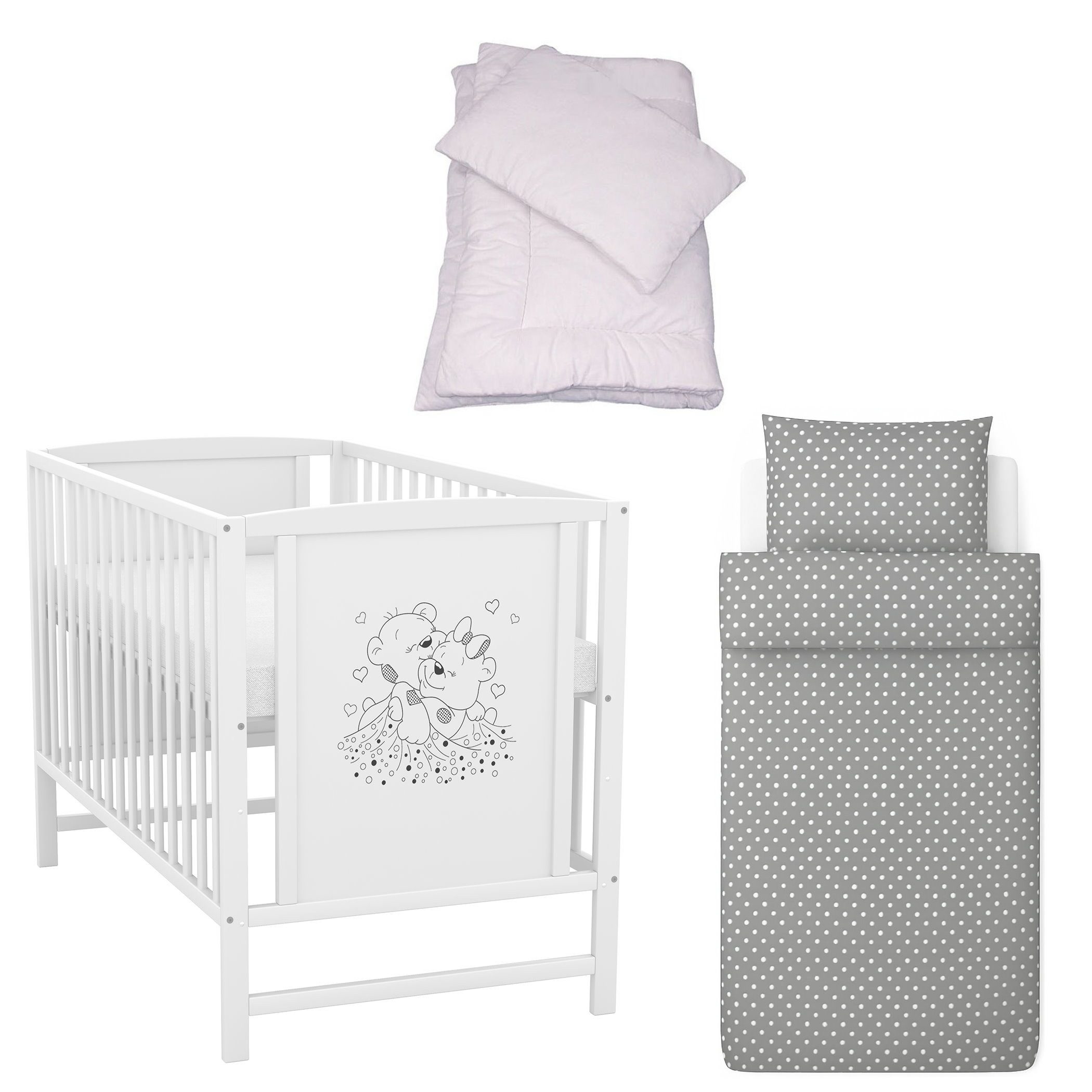 Komplettbett Babybett Mia Komplettset