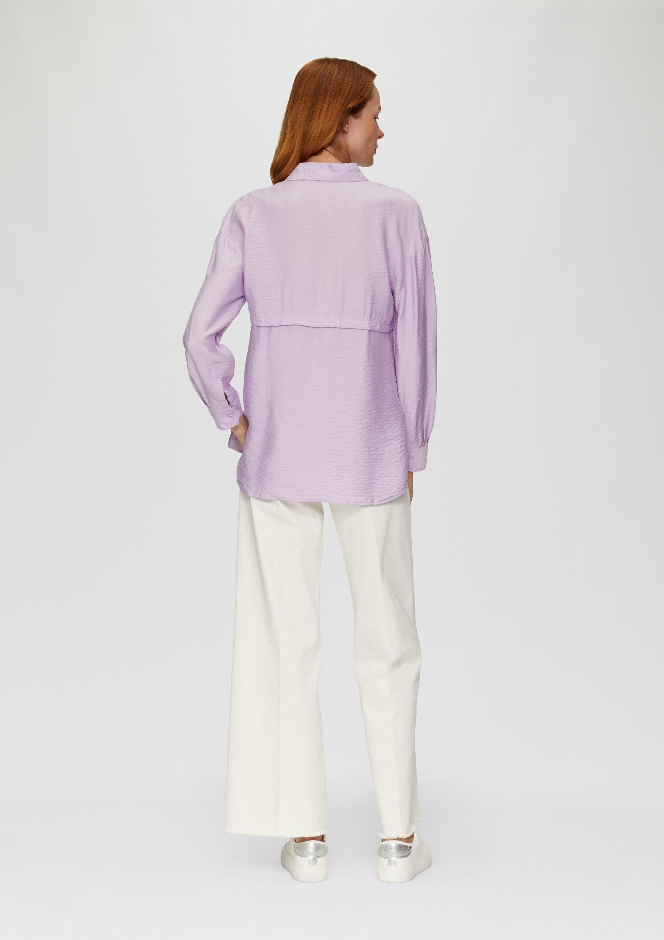 s.Oliver Langarmbluse Bluse Hemdkragenbluse aus Viskosemix