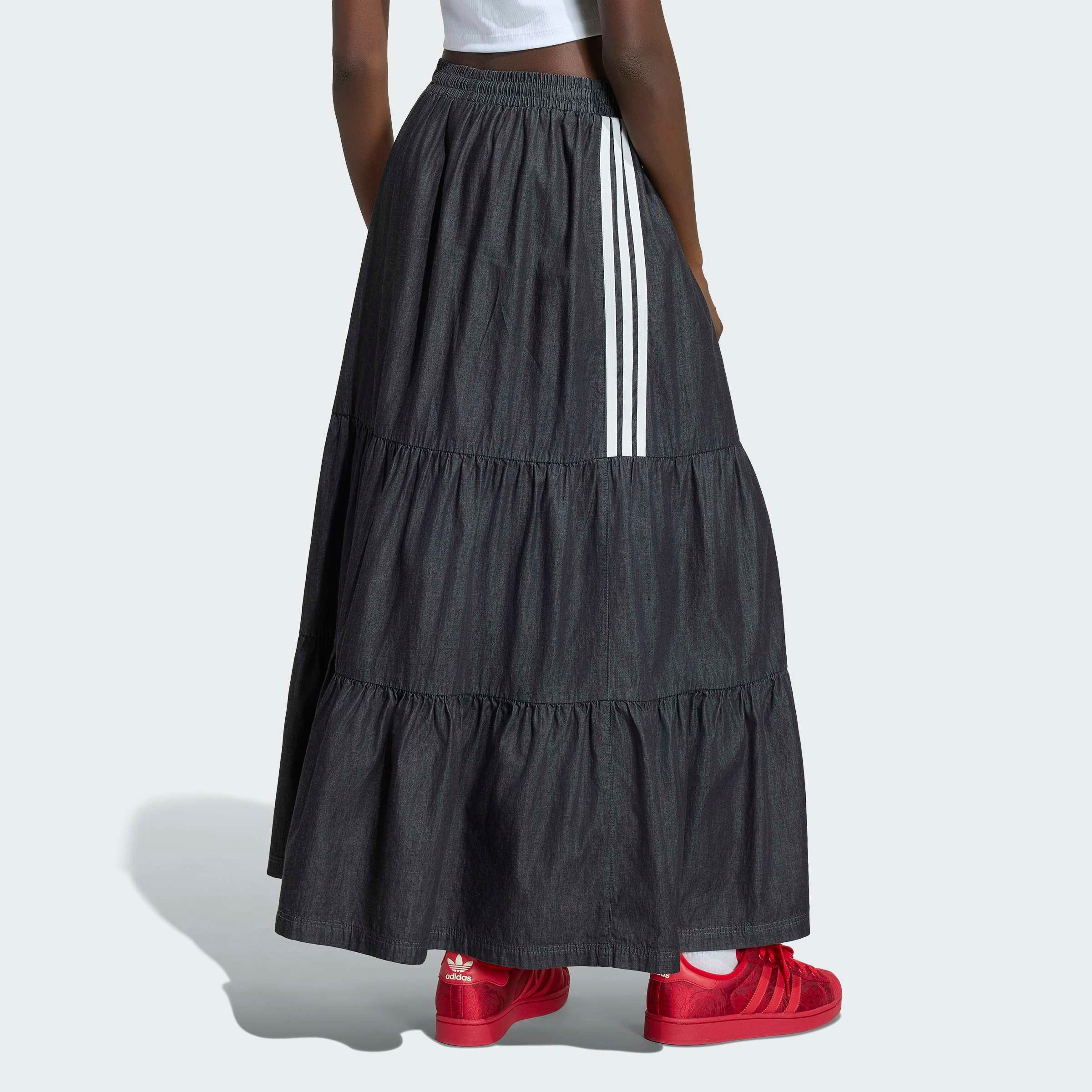 adidas Originals Sweatrock DENIM SKIRT lässiger Jeansrock, sportlicher Stil, aus Baumwolle, mit Gummizug