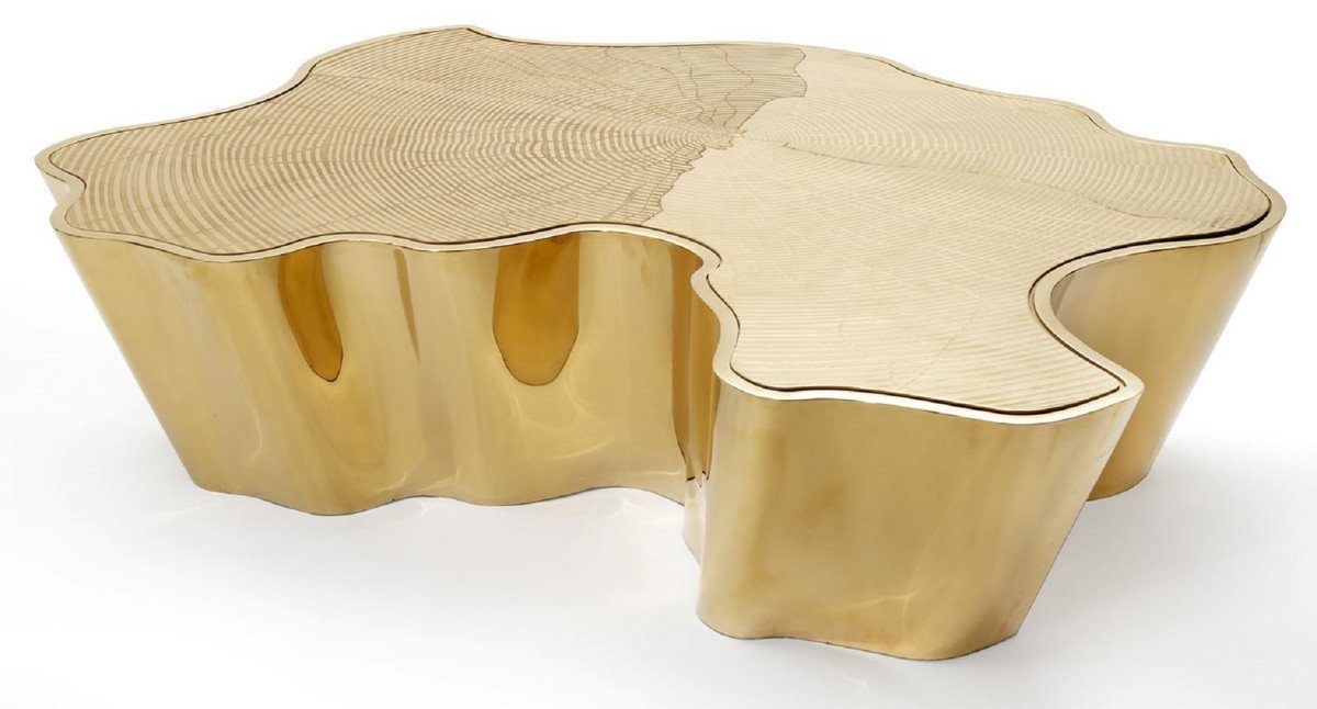 Casa Padrino Couchtisch Luxus Couchtisch Gold 127 x 90 x H. 30 cm - Edelstahl Wohnzimmertisch - Luxus & Hotel Möbel