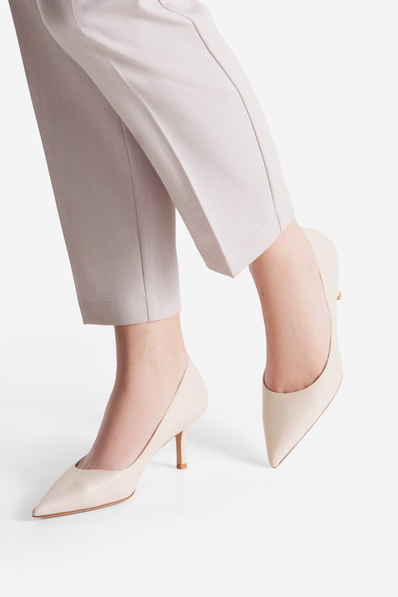 GINO ROSSI Gino Rossi – Damen-Pumps „Zofia“ aus Leder, ecru Pumps günstig online kaufen