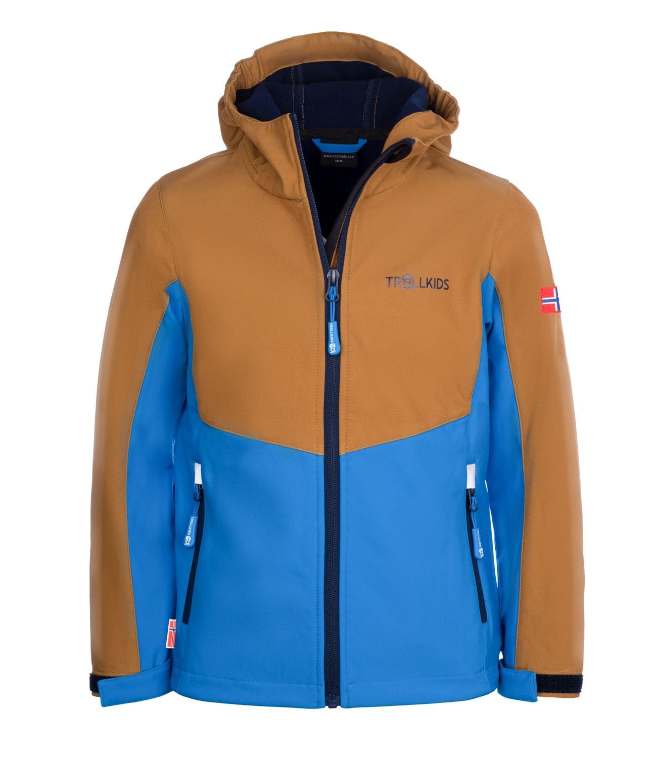 TROLLKIDS Softshelljacke Kristiansand Bronze/Azurblau/Marine