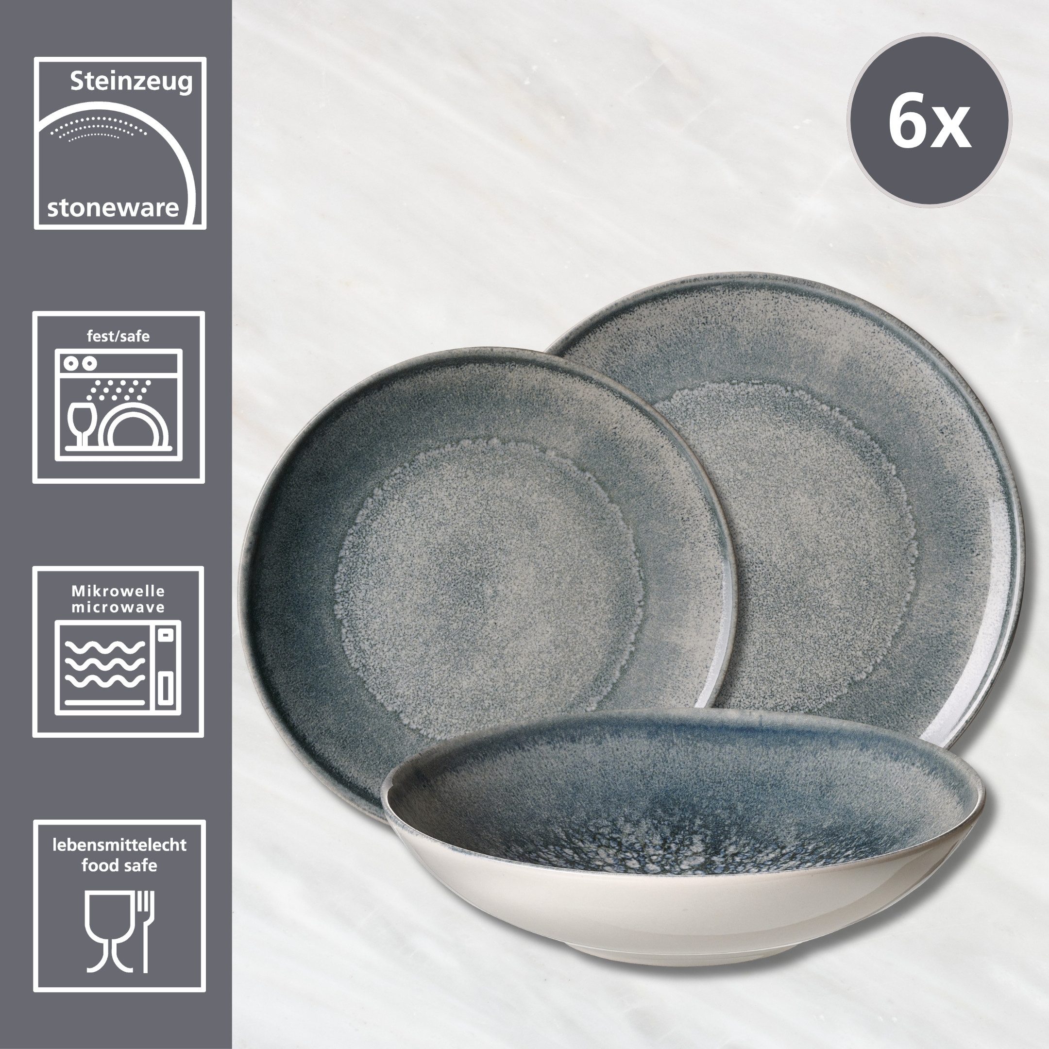 Ritzenhoff & Breker Tafelservice Grana (18-tlg), 6 Personen, Steinzeug – Bild 4 von 4