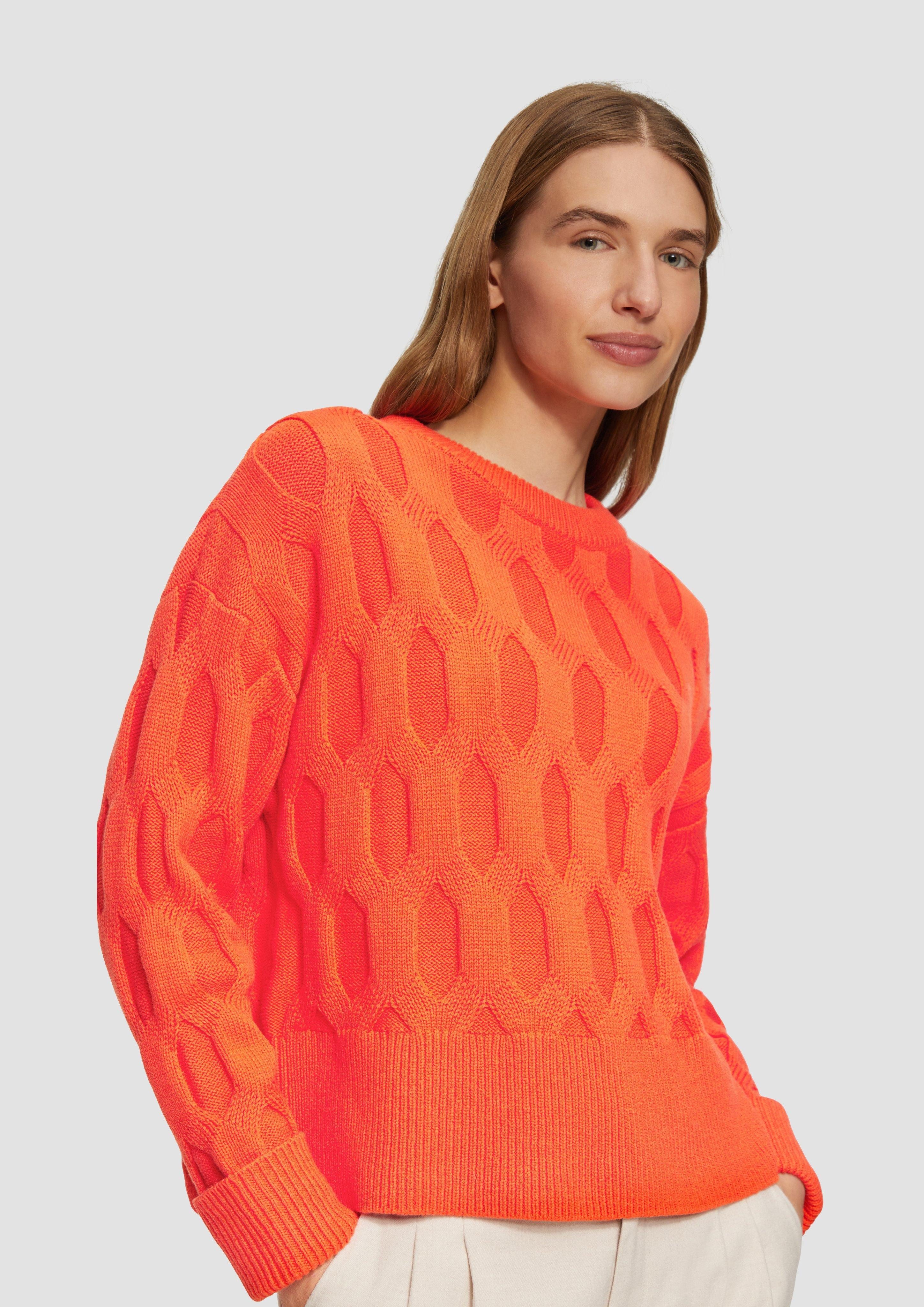 s.Oliver Strickpullover Oversized Pullover mit Strickmuster günstig online kaufen