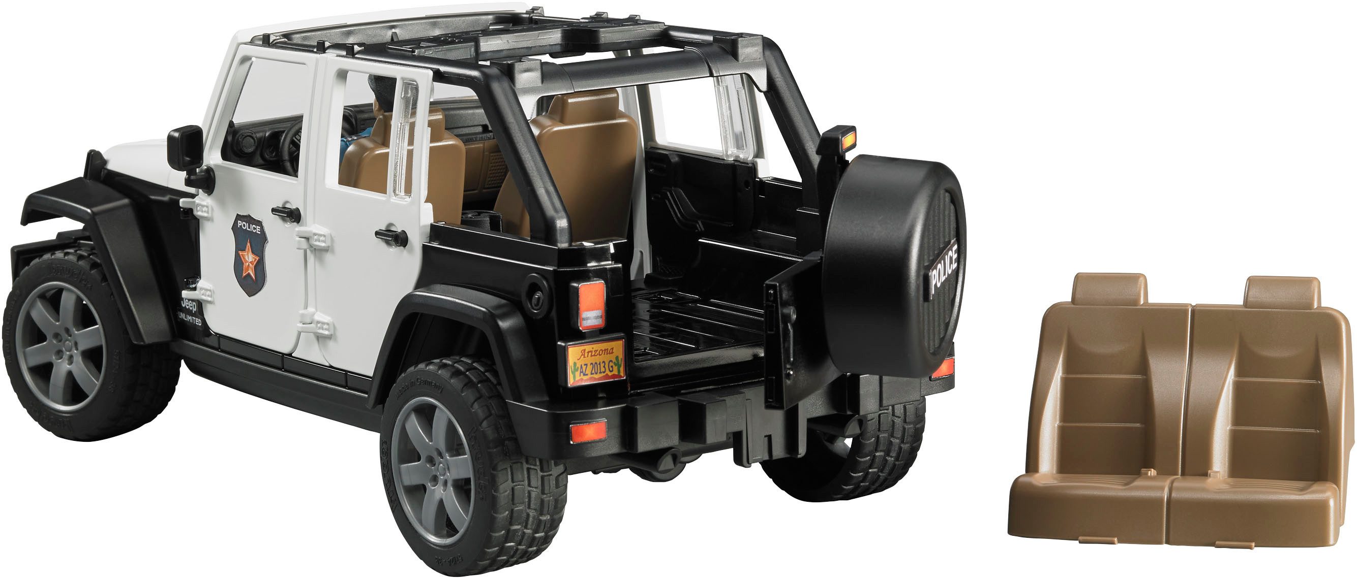 Bruder® Spielzeug-Auto Jeep Wrangler Rubicon Unlimited Polizei/Figur/L+S (0 günstig online kaufen