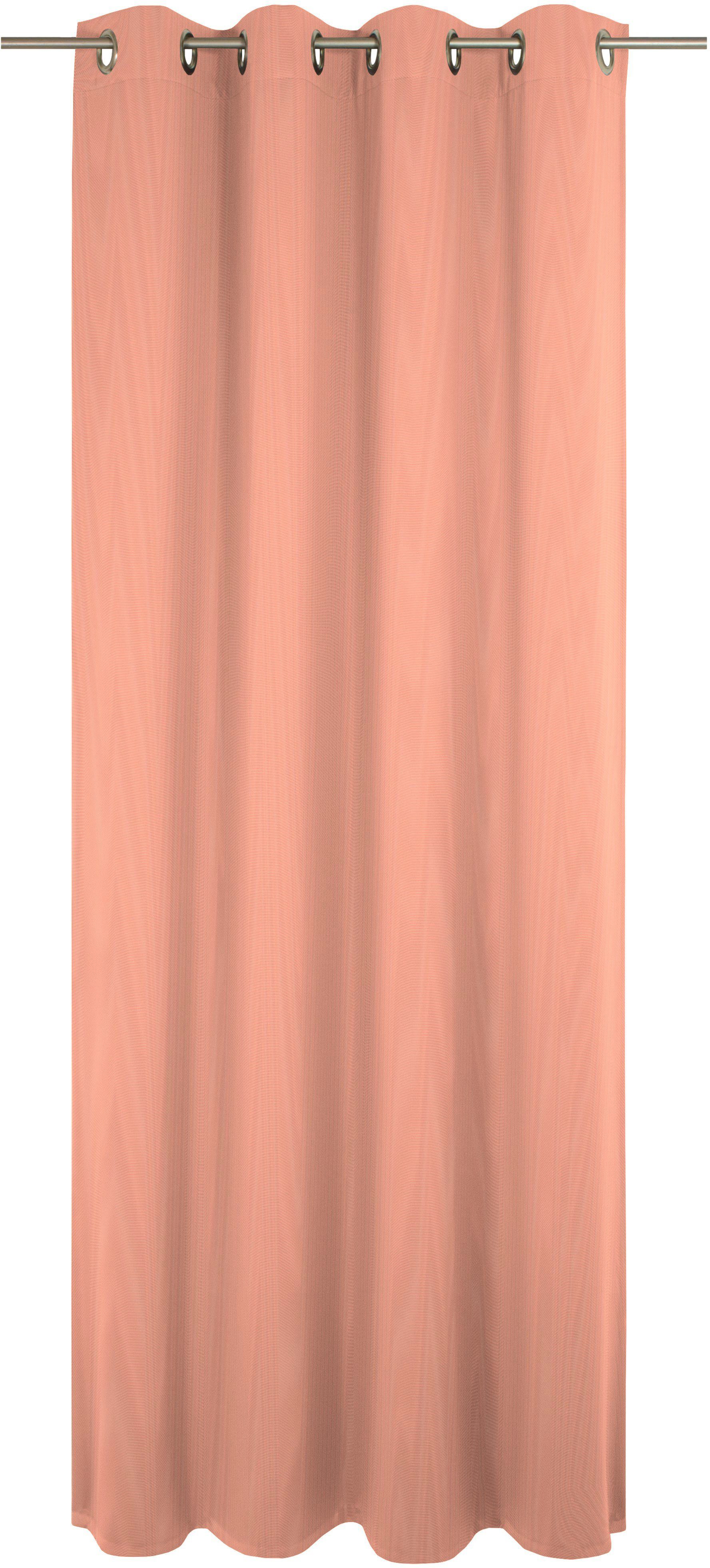 Vorhang Uni Collection, Adam, nachhaltig Ösen (1 blickdicht, Jacquard, St), orange
