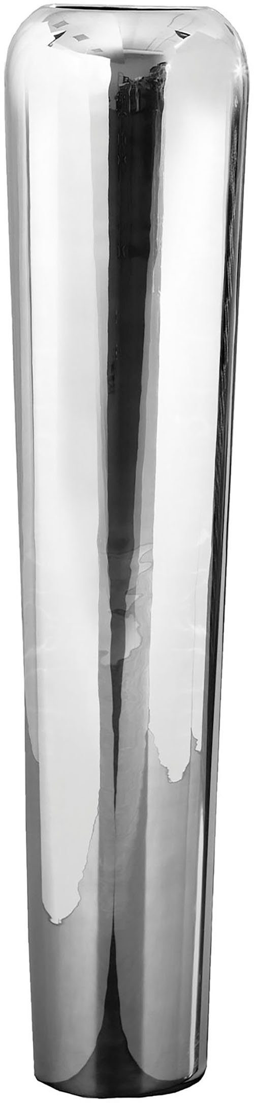 Fink Dekovase TUTZI (1 St), Vase aus Metall, vernickelt, Bodenvase