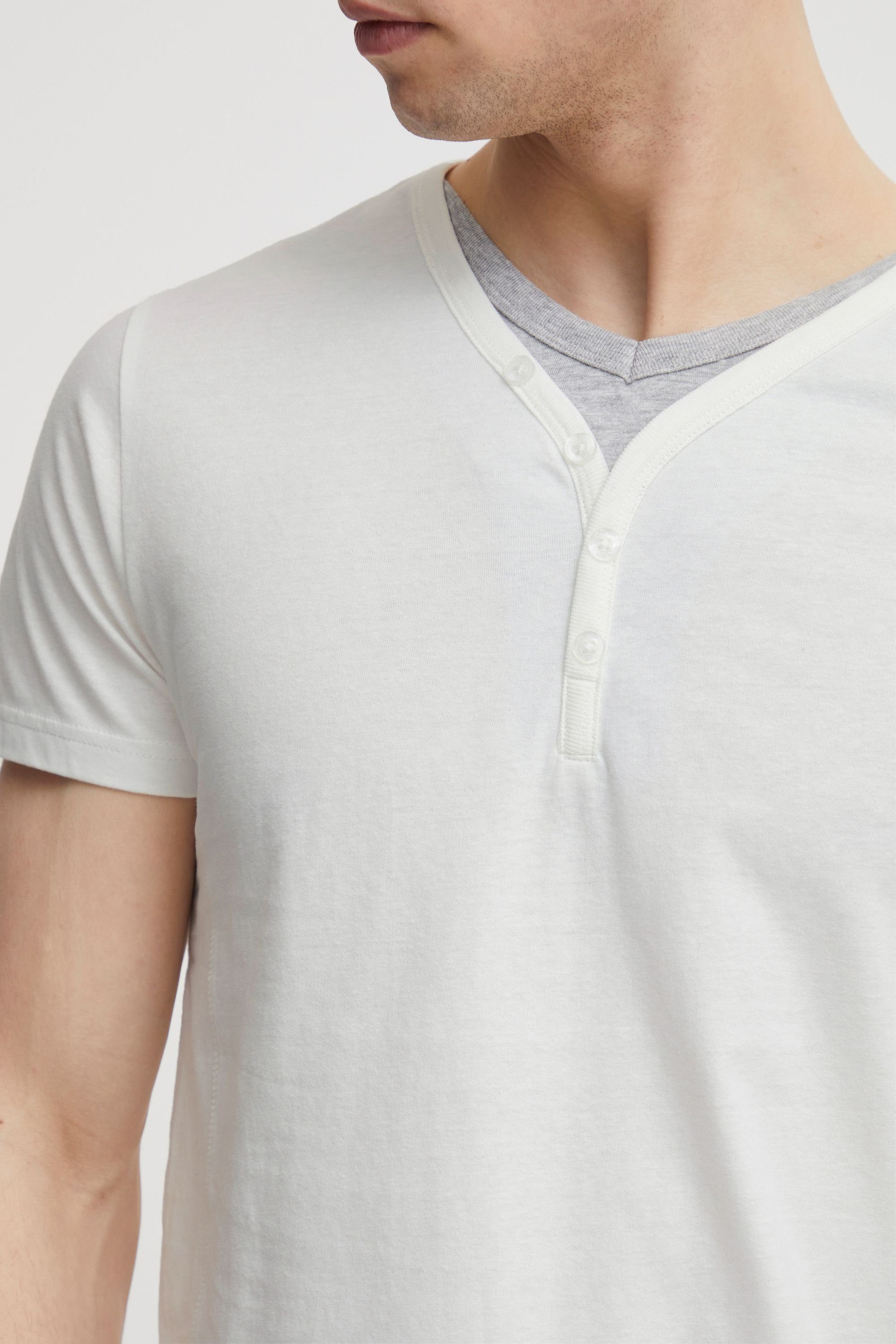 im (0104) Layershirt Look Kurzarmshirt !Solid 2-in-1 SDDorian Off White