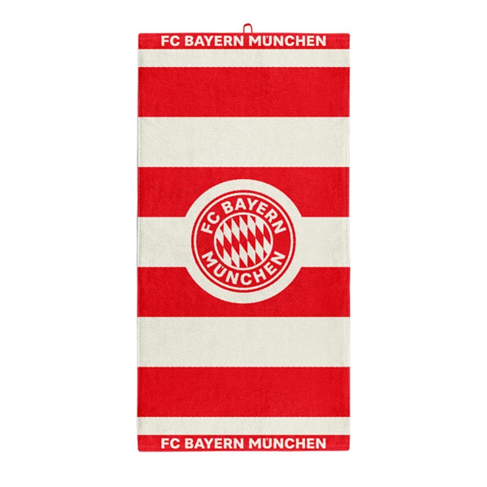 Handtuch FC Bayern Badetuch 180x90cm rot/weiß