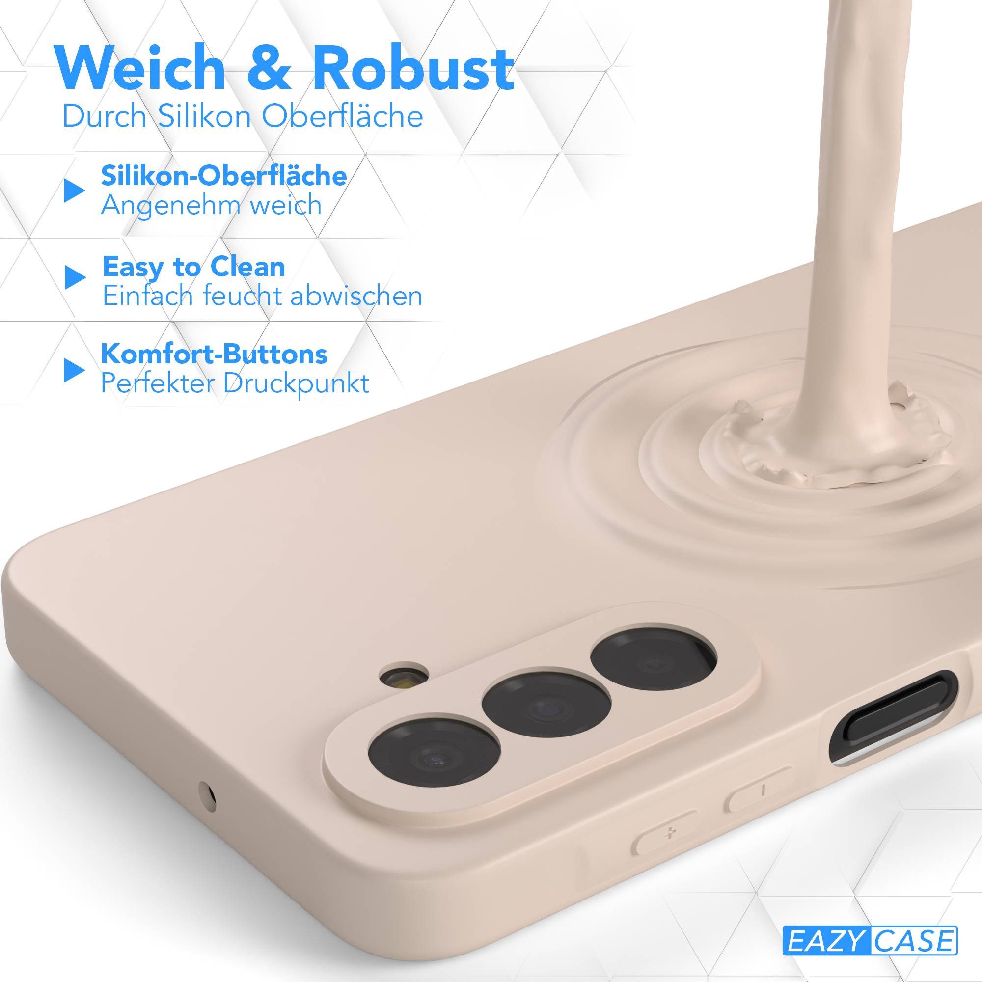 EAZY CASE Handyhülle MagSafe Silikon für Samsung Galaxy A17 6,7 Zoll, Schutzcase mit MagSafe Slimcover Silikonschutzhülle elastisch Taupe – Bild 5 von 5