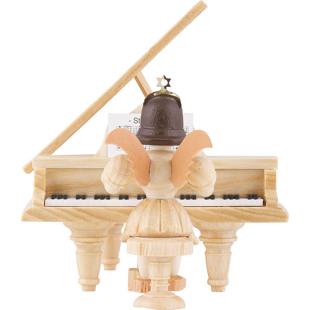 Blank Kunstgewerbe Dekofigur Kurzrockengel am Flügel, natur (8cm) von Blank Kunsthandwerk