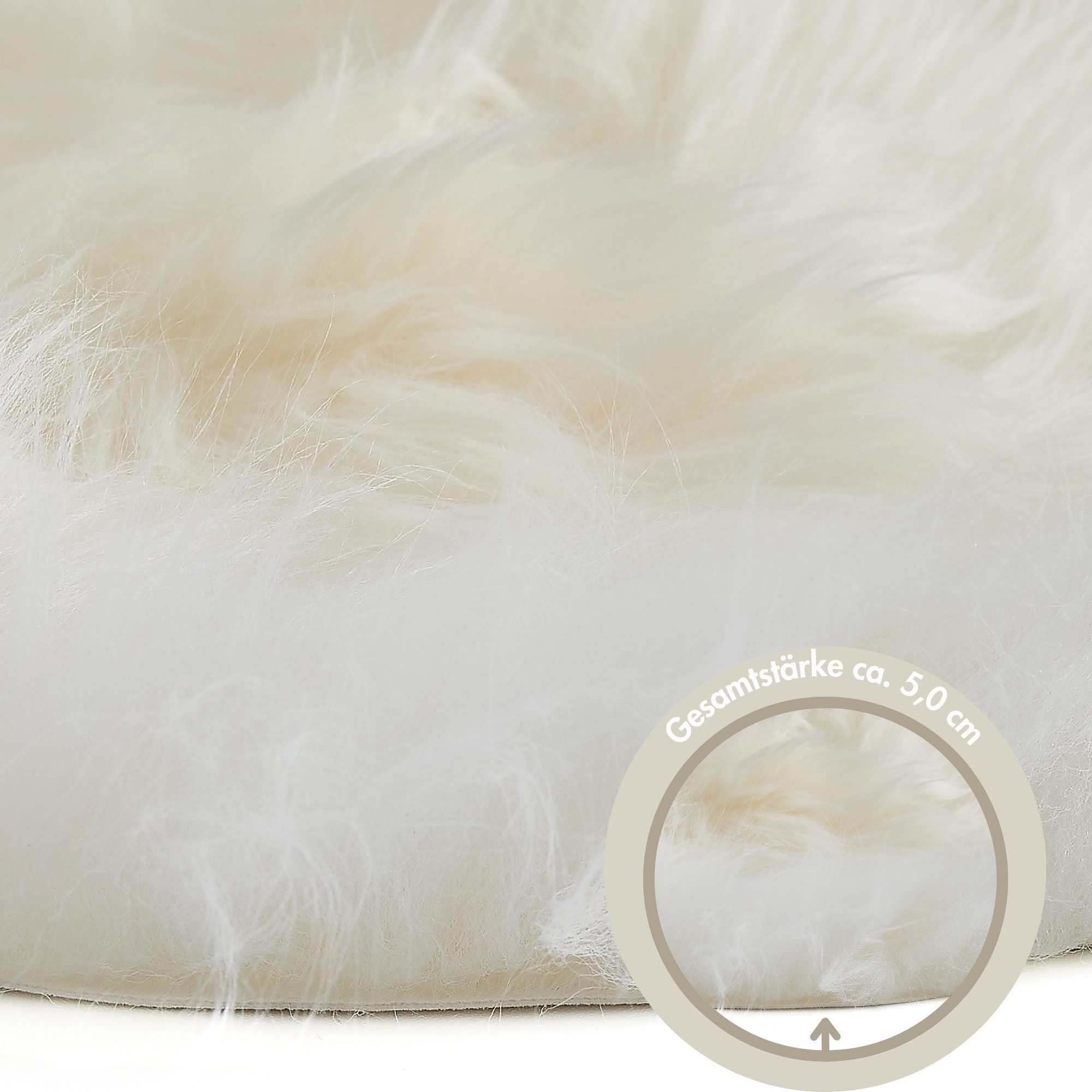 LUXOR living Fellteppich Schaffell Namika, fellförmig, Höhe: 50 mm, echtes Lammfell, weich & flauschig, große Farbauswahl, in 2 Größen