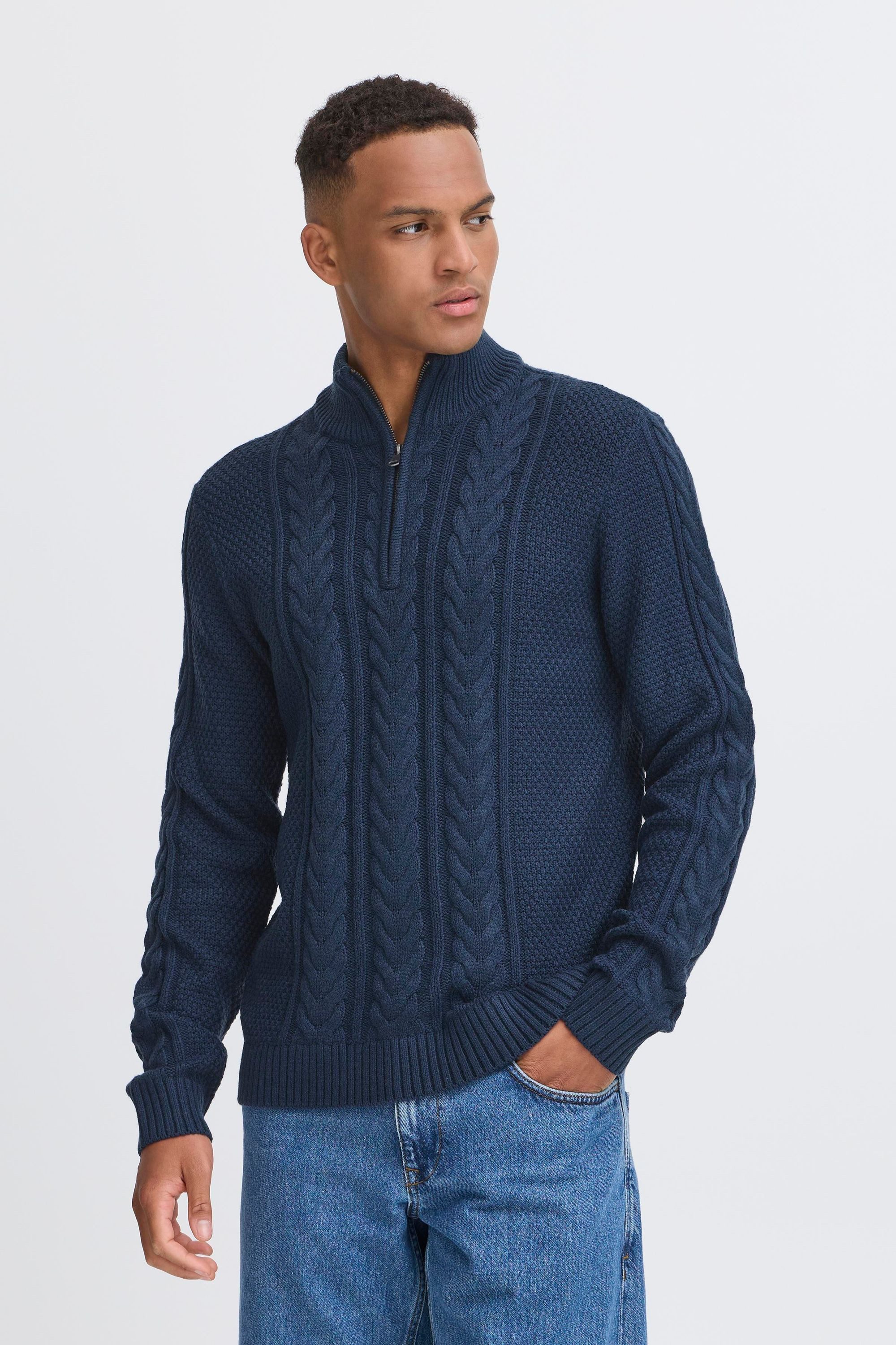 Blend Troyer BHBASIM Klassischer Troyer mit Zopfmuster günstig online kaufen