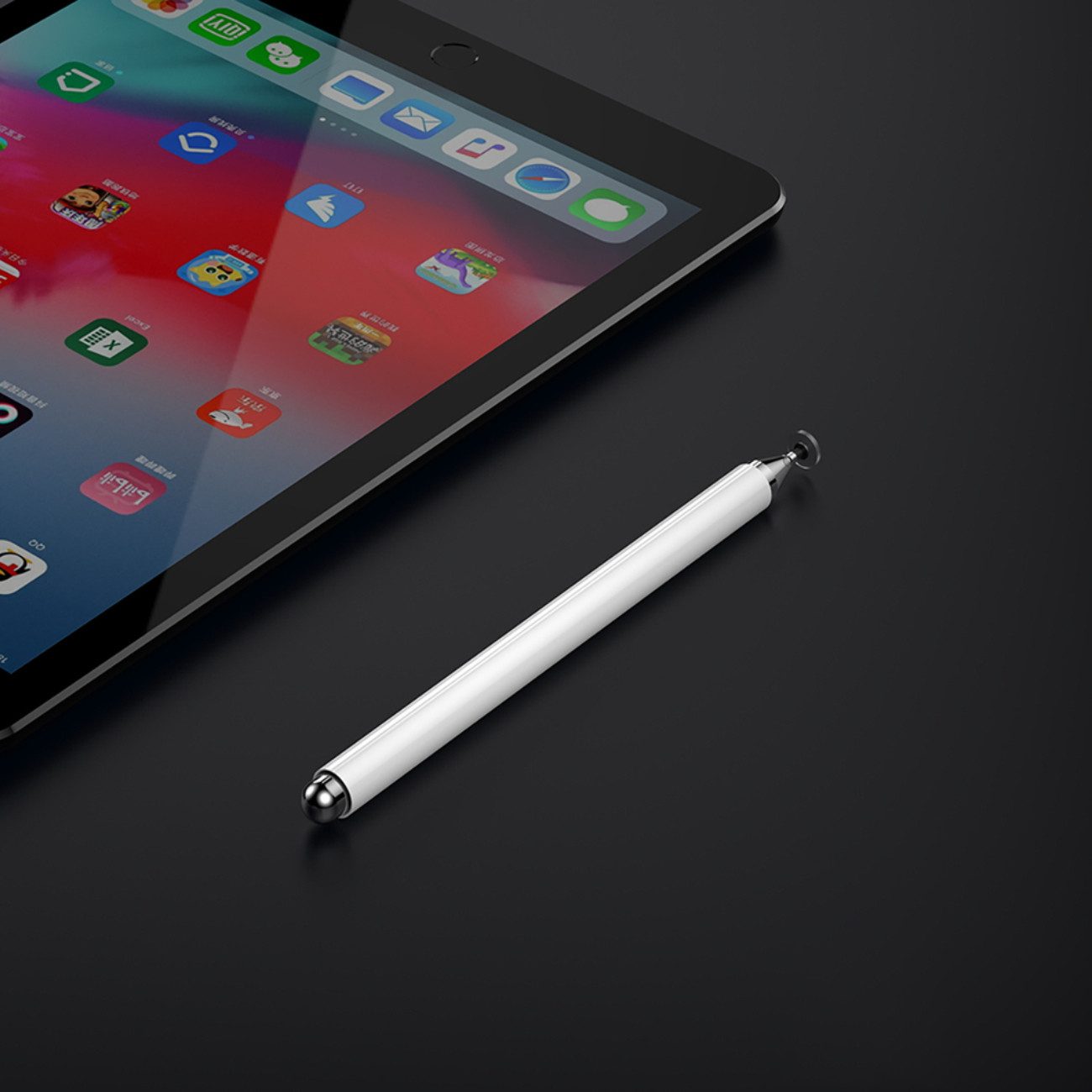 JOYROOM Eingabestift Excellent (Einzel + Ersatzspitzen, 1 Stylus + 3 Ersatzspitzen) Passiver Stylus für Touchscreens, ergonomisch, Ersatzspitzen