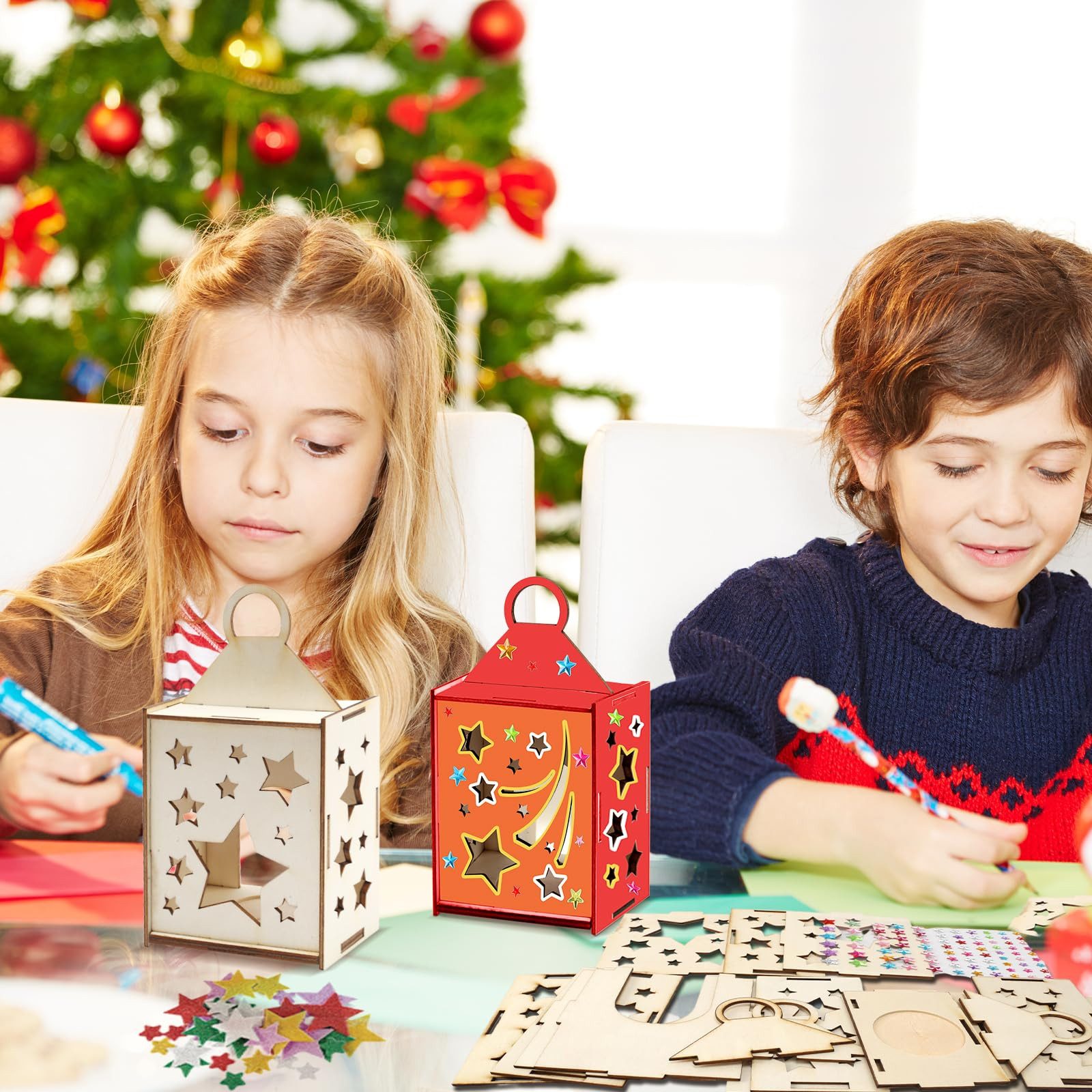 CLTYQ Weihnachtshaus Weihnachtshaus Basteln Kinder Weihnachten Bastelset Ho günstig online kaufen