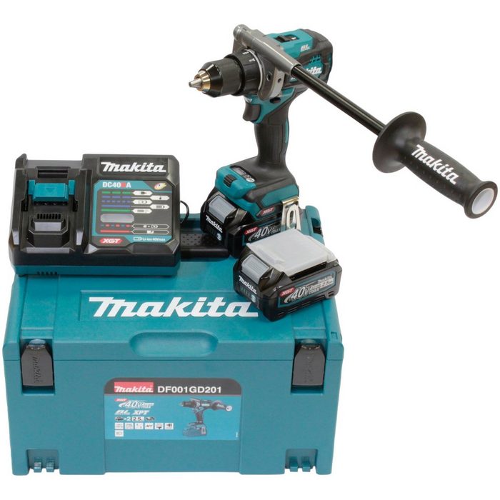 Makita Akku-Schrauber DF001GD201 2600 U/min 140 Nm (Set) XGT 40V max. mit 2 Akkus und Ladegerät