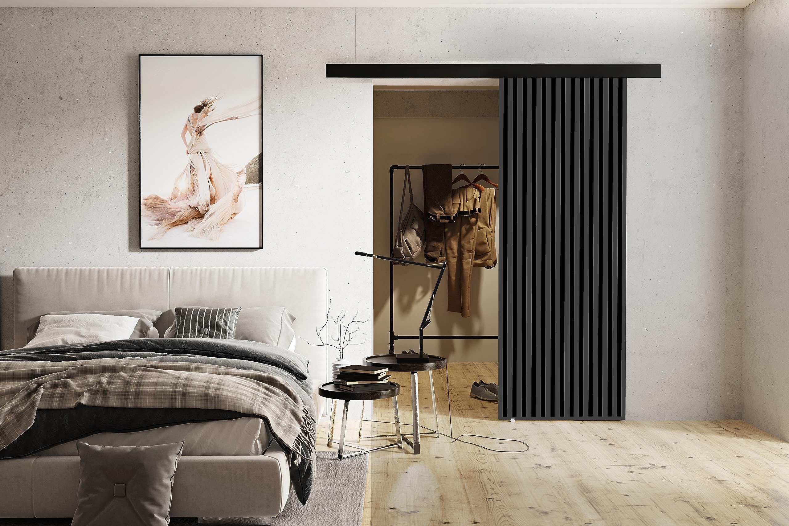 KIER FURNITURE Schiebetür BELMO Schiene Komplettset Mit Tür – Graphit günstig online kaufen